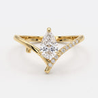 Eternal Sparkle Pear Diamond Side Stone Ring