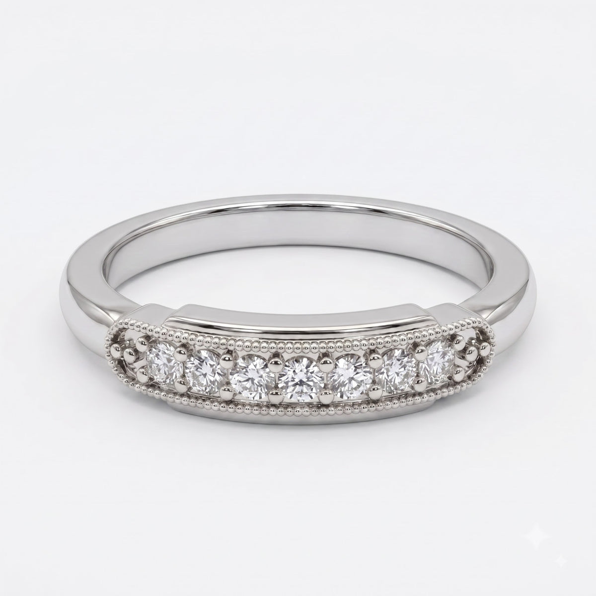 Seven-Stone Radiance Round Diamond Eternity Ring