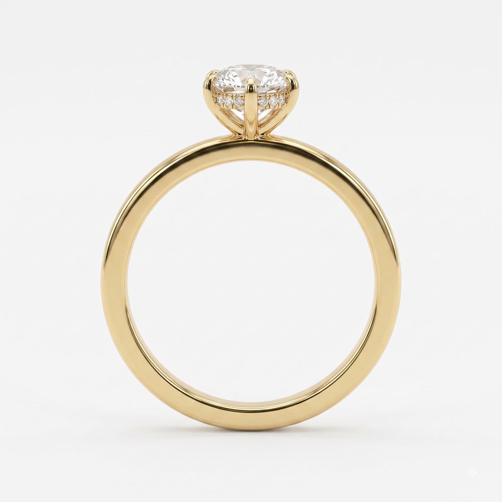 The Royal Reverie Ornate Marquise Diamond Hidden halo Ring