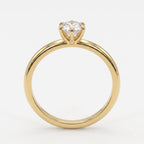Elongated Marquise Diamond Solitaire Engagement Ring