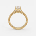 Aurelia Fleur Floral Pear Diamond Vintage Ring