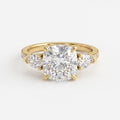 The Aurelia Cushion Diamond Trilogy Hidden Halo Ring