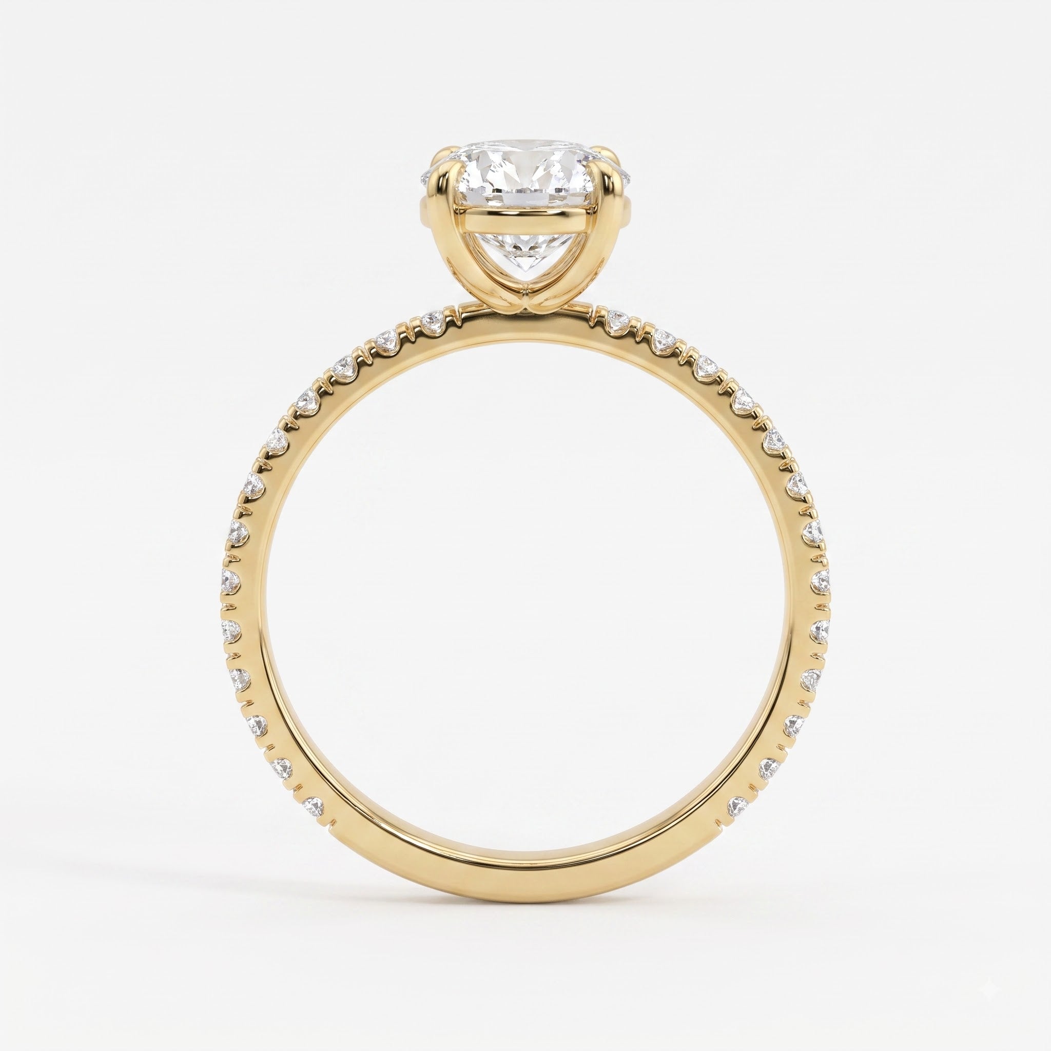 Oval Lab Grown Diamond Engagement Ring