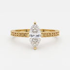 Celestine Marquise Diamond Heirloom Hidden Halo Ring