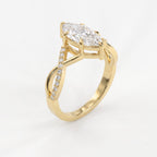 Aurelia Marquise Cut Infinity Design Side Stone Engagement Ring