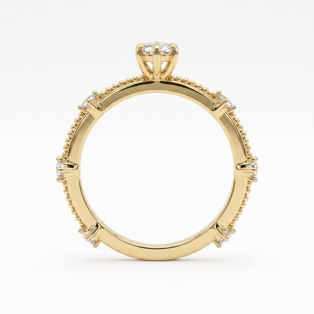 The Royal Marquise Diamond Radiance side stone Ring