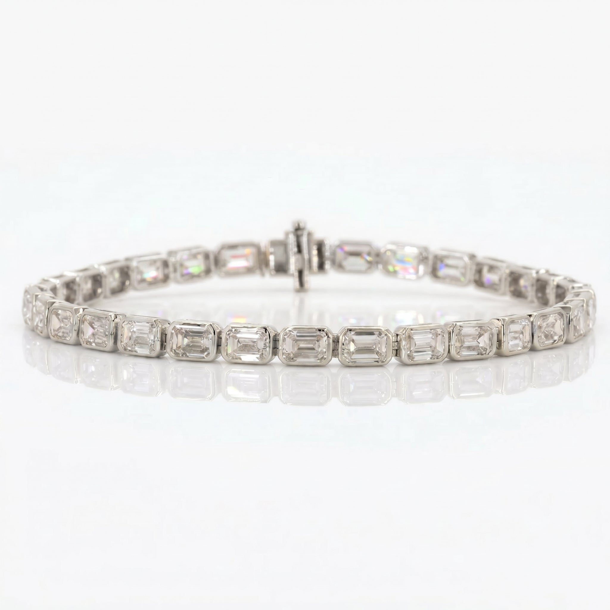 Diamond bracelet on a white background