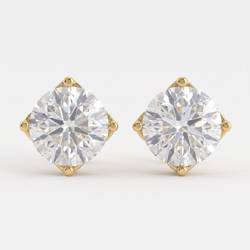 Celestia Radiance Round Brilliant Stud Earrings