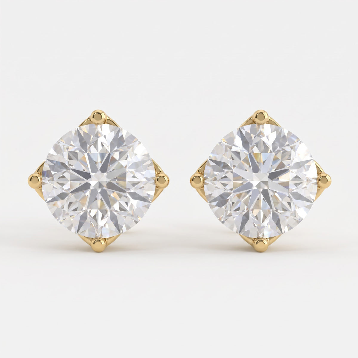 Celestia Radiance Round Brilliant Stud Earrings