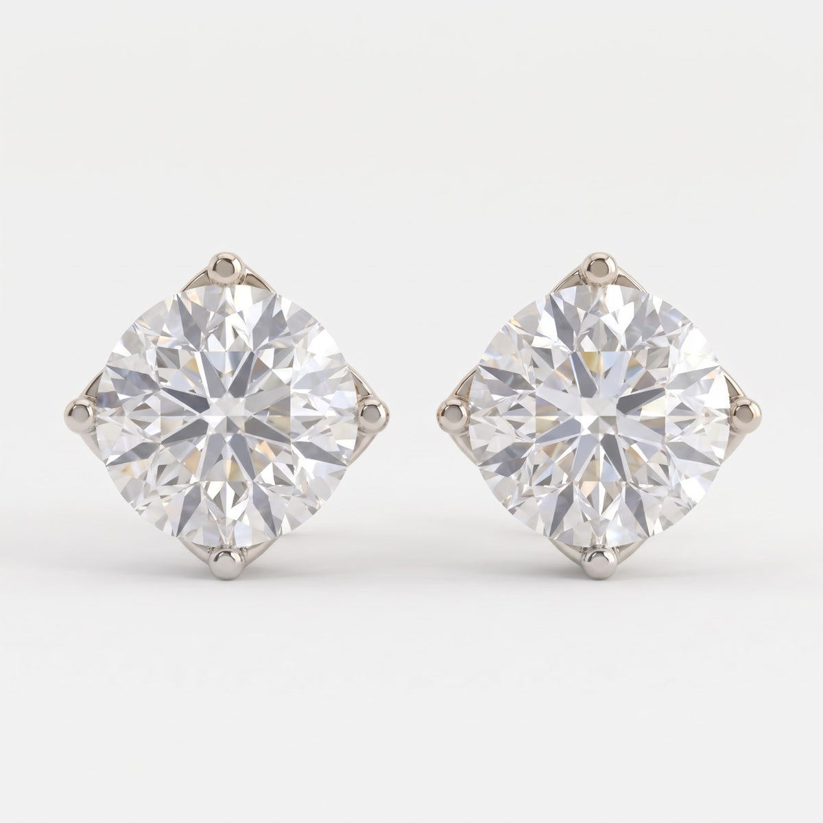 Celestia Radiance Round Brilliant Stud Earrings