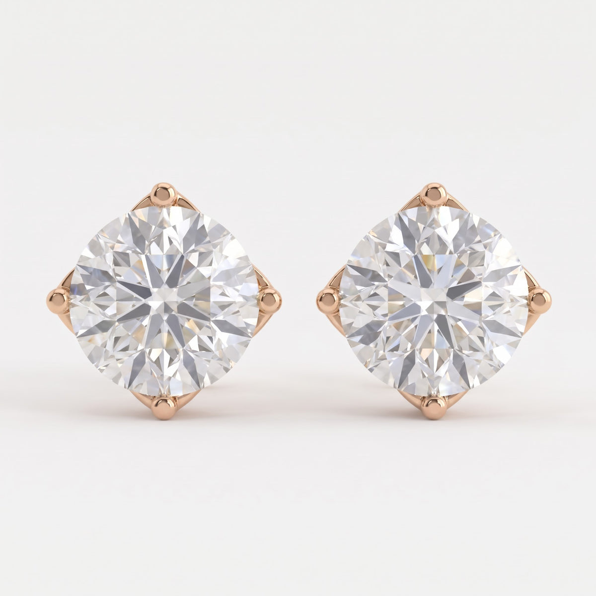 Celestia Radiance Round Brilliant Stud Earrings