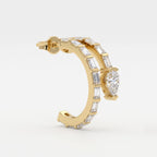 Celestia Luxe Baguette & Pear Diamond Fashion Earrings