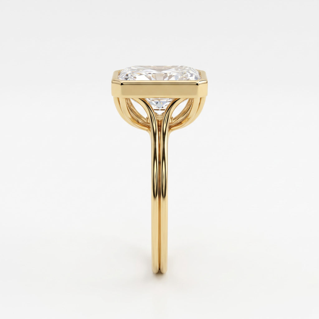 The Aurelia Radiance Radiant Diamond Hidden Halo Ring