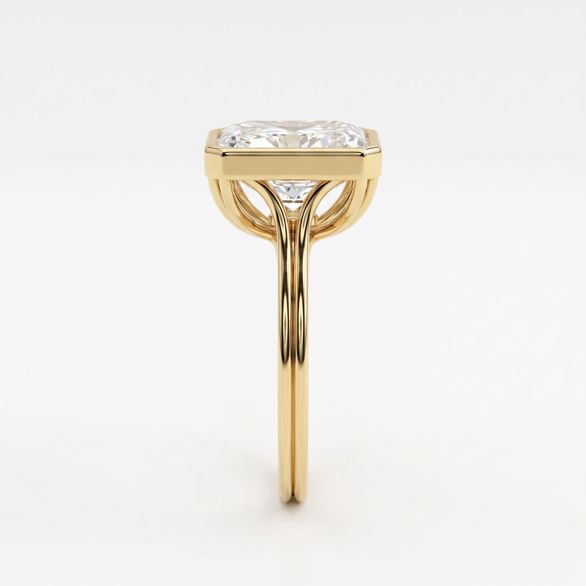 The Aurelia Radiance Radiant Diamond Hidden Halo Ring