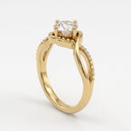 Eternal Elegance Round Diamond Infinity Side Stone Ring