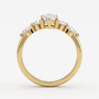 Modern five-stone Marquise Diamond statement engagement ring