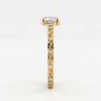 Lumière Heritage Round Cut Floral Filigree Vintage Ring