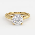 Celestine Grace Classic Round Diamond Hidden Halo Ring