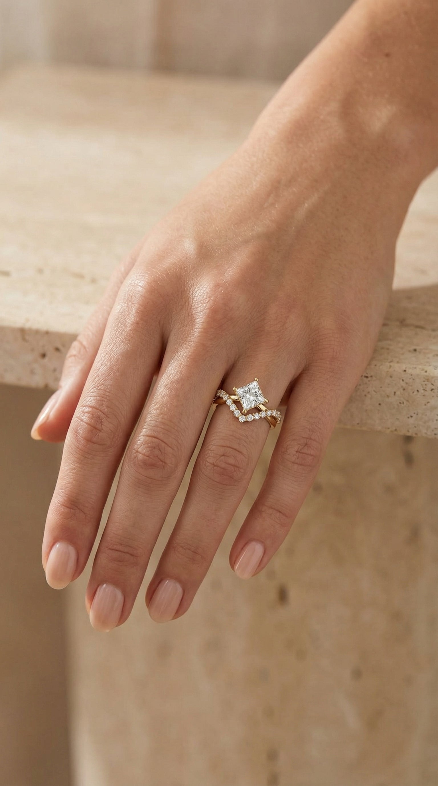 Axis Embrace  Princess Diamond Ring
