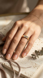Bar Channel Setting Baguette Shape Diamond Solitaire Ring