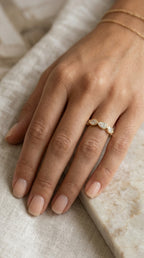 Bezel Set Pear Cut Diamond Ring