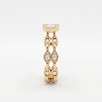 Elegance Statement Emerald-cut diamond Side Stone ring