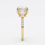 The Aurelia Cushion Diamond Trilogy Hidden Halo Ring