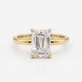 Modern heirloom luxury Emerald Cut Diamond Solitaire Ring
