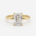Modern heirloom luxury Emerald Cut Diamond Solitaire Ring