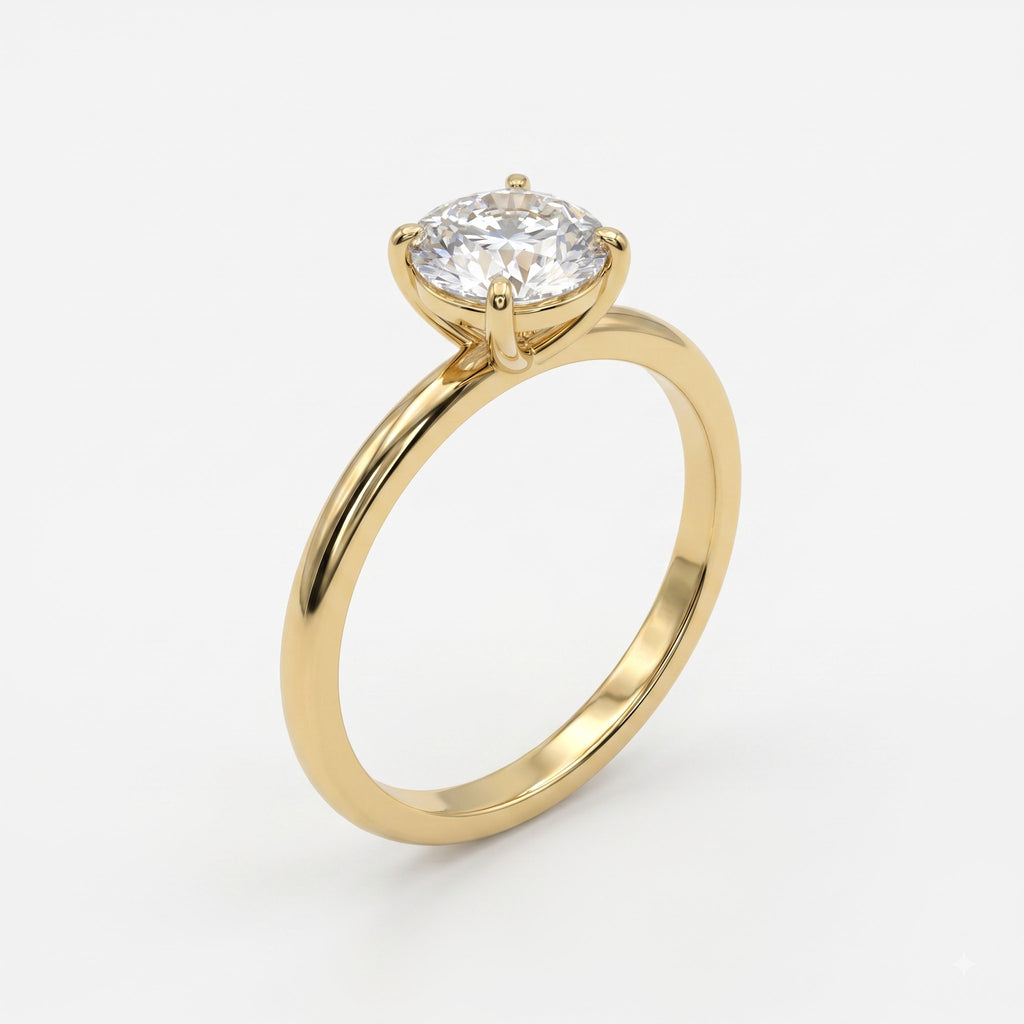 Classic round brilliant Diamond Solitaire Engagement ring