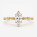 The Royal Marquise Diamond Radiance side stone Ring