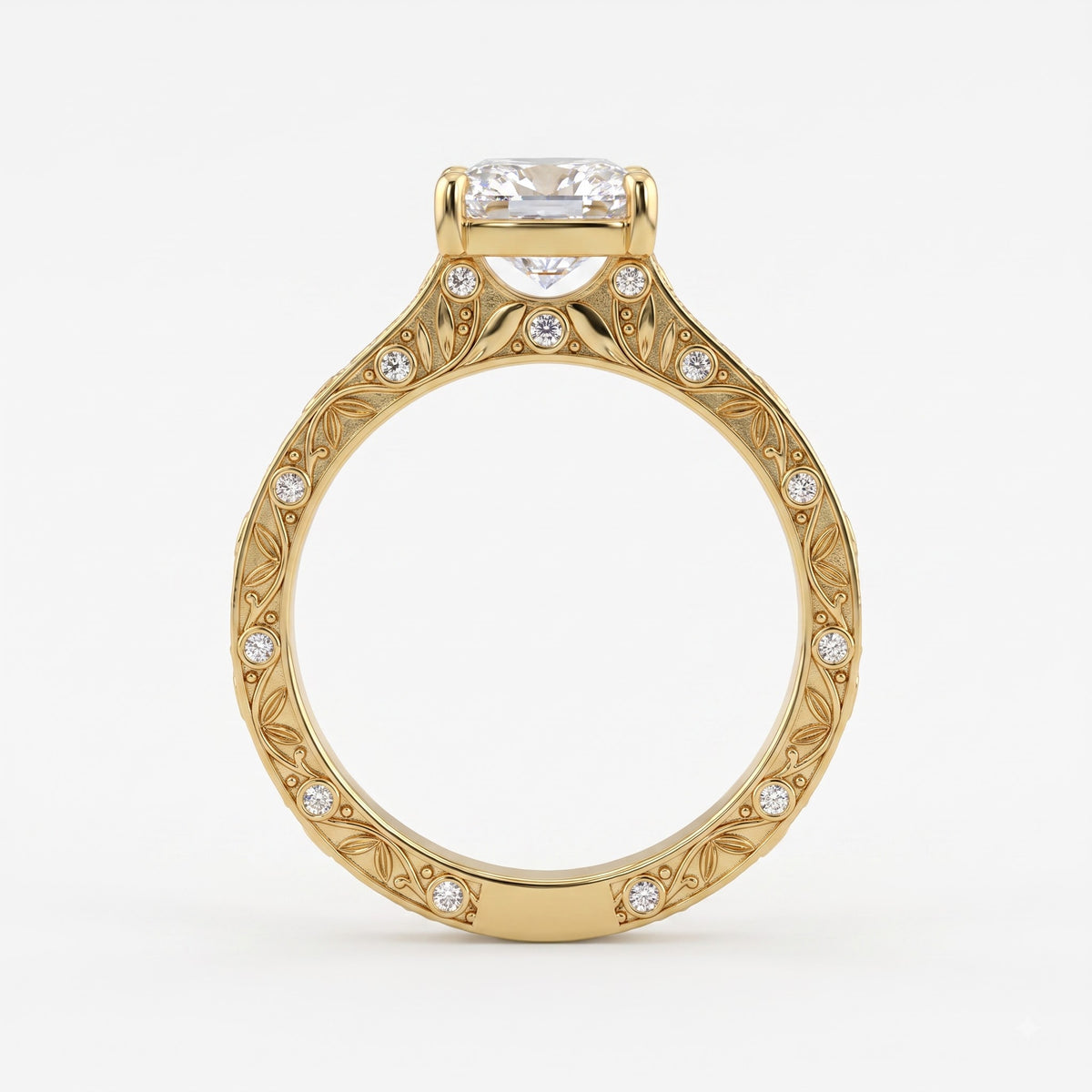Eternal Radiance Luxe Radiant-Cut Diamond Vintage Ring