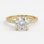 Modern Luxury Cushion Cut Lab Grown Diamond Engagement Ring