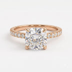 Modern Luxury Cushion Cut Lab Grown Diamond Engagement Ring