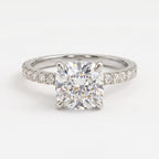 Modern Luxury Cushion Cut Lab Grown Diamond Engagement Ring