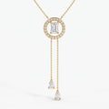 Emerald Cut Lab Grown Diamond Pendant Necklace