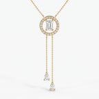 Emerald Cut Lab Grown Diamond Pendant Necklace