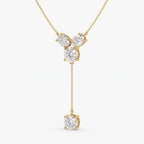 Round Brilliant Diamond Drop Pendant Necklace