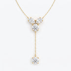 Round Brilliant Diamond Drop Pendant Necklace