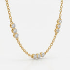 Timeless Elegance Sparkle Grace Round Diamond Fashion Necklace