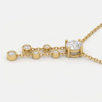 Aurelia Luxe Radiance Round Diamond Drop Fashion Necklace