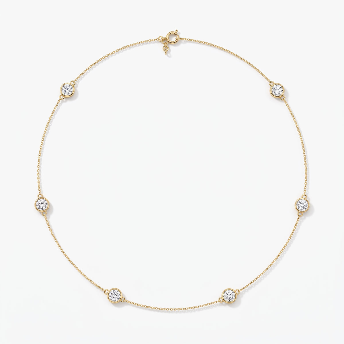 Modern Élan Lumière Round Diamond Fashion Necklace