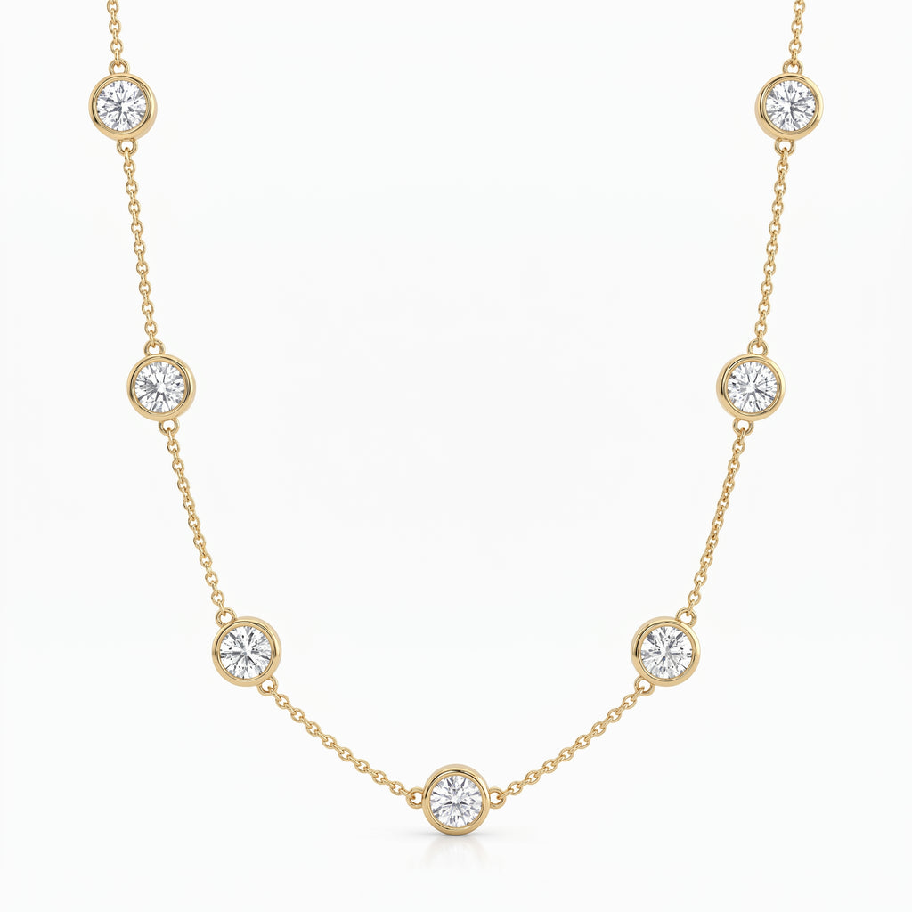 Modern Élan Lumière Round Diamond Fashion Necklace