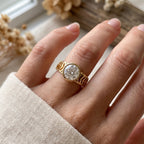 Modern Geometric Statement Solitaire Ring