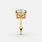 Celestia Radiance 4-Prong Round Diamond Stud Earrings