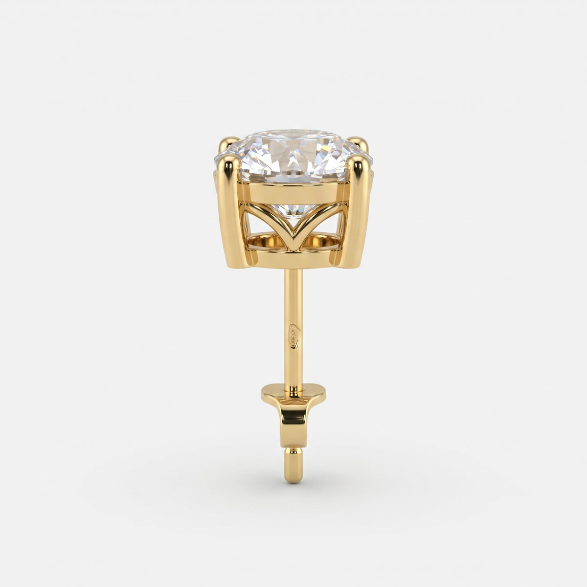 Celestia Radiance 4-Prong Round Diamond Stud Earrings