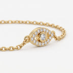 Luxe Radiance Evil Eye Round Diamond Chain Bracelet