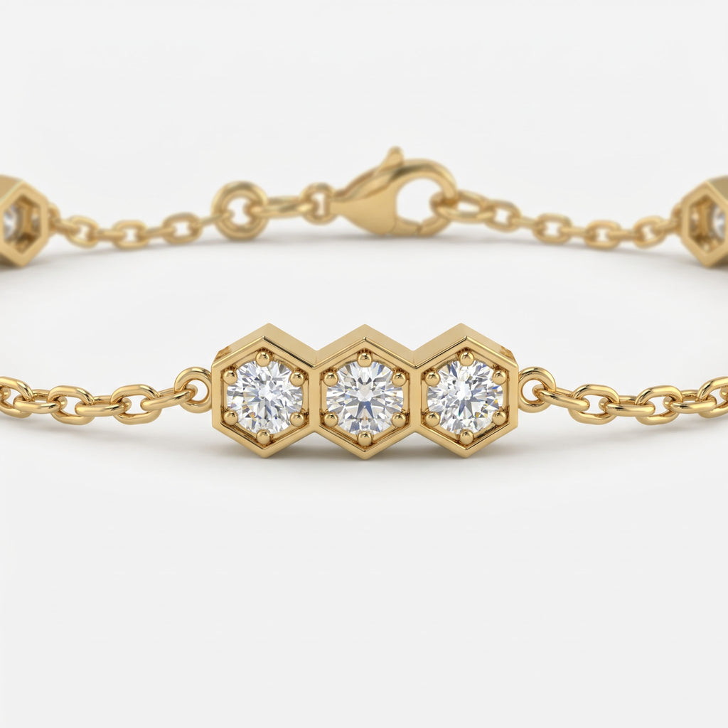 Luxury Timeless Radiance Round Diamond Chain Bracelet