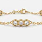 Luxury Timeless Radiance Round Diamond Chain Bracelet