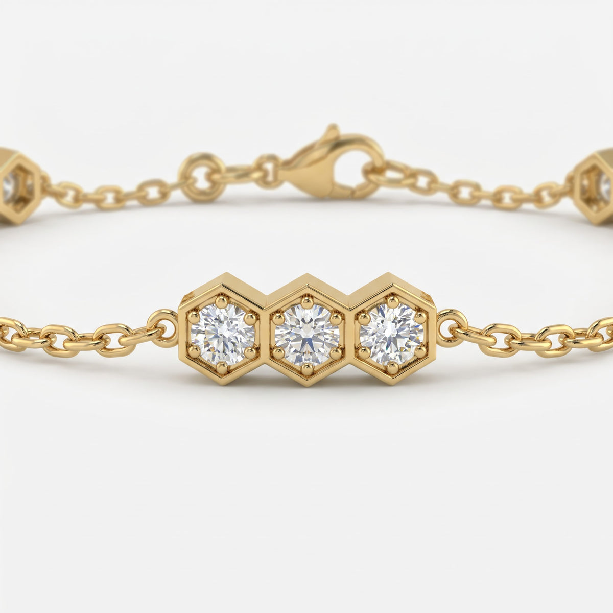 Luxury Timeless Radiance Round Diamond Chain Bracelet